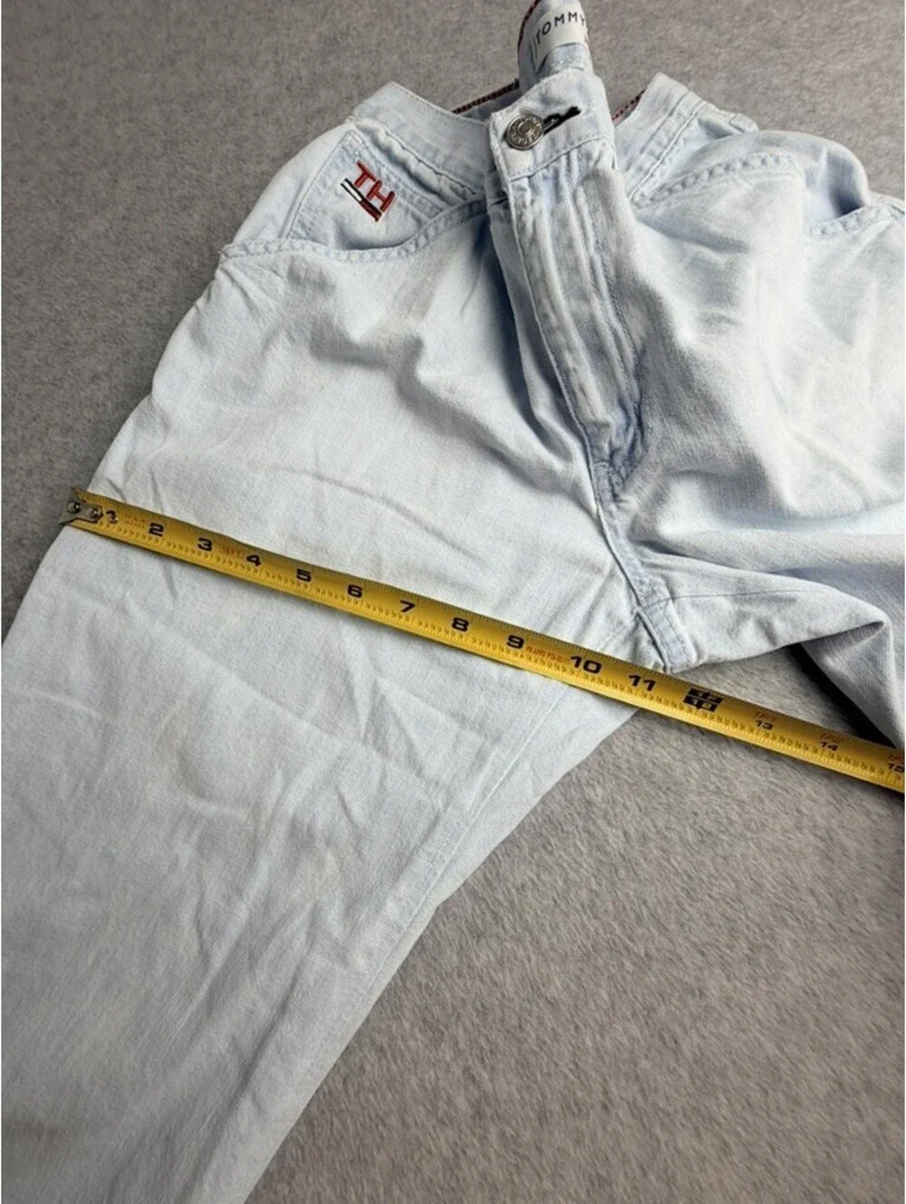 Tommy Hilfiger Mens Jeans W31 L29 Light Wash Blue Carpenter Workwear Relaxed Fit
